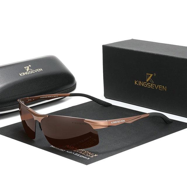 Nouvelle lunettes de soleil Kingseven polarisées Marron