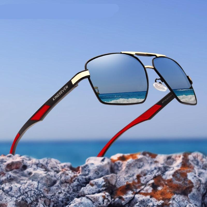 Nouvelles lunettes de soleil aluminium à verres polarisées pour hommes