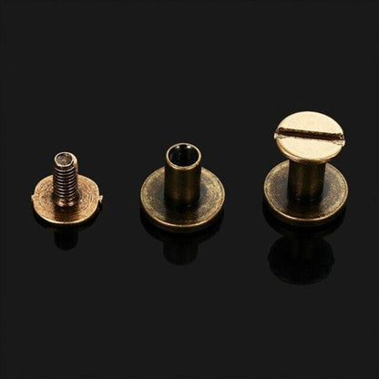 Rivets pour ceinture cuir (lot de 10) bronze