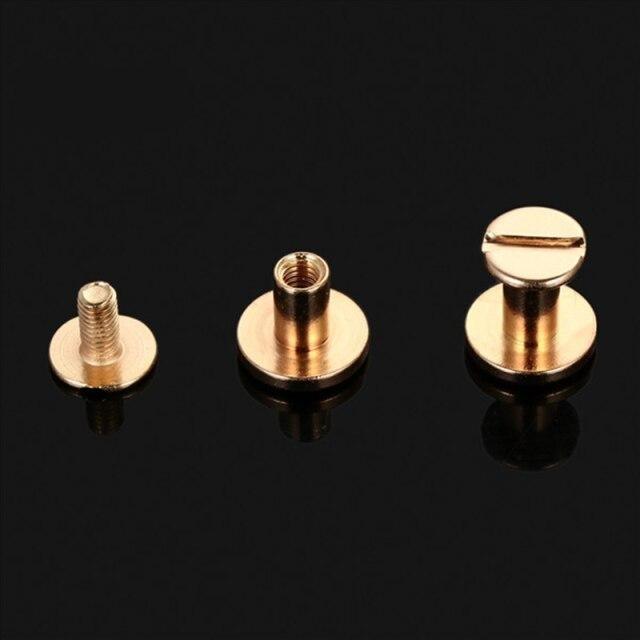 Rivets pour ceinture cuir (lot de 10) or