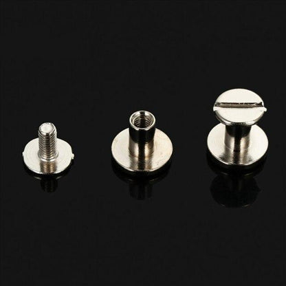 Rivets pour ceinture cuir (lot de 10) argent