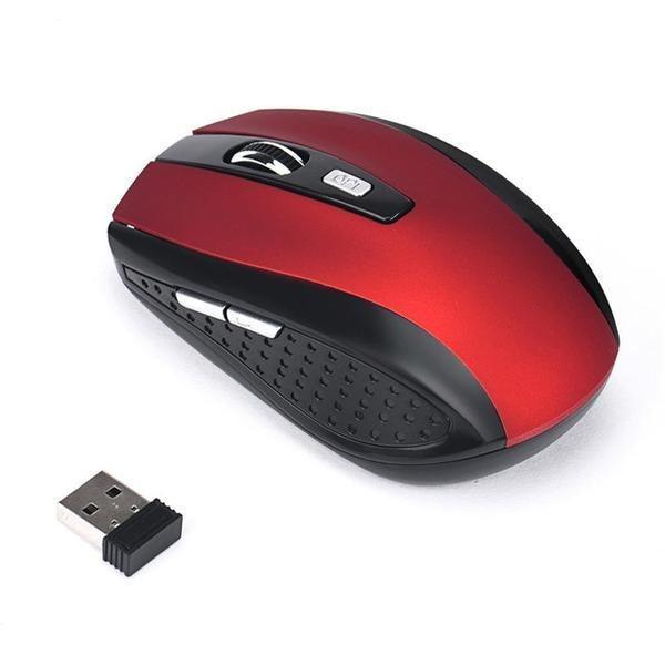 Souris USB optique sans fil rouge