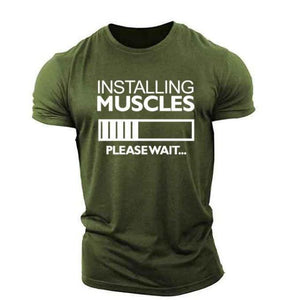 T shirt "Installing Muscles" vert